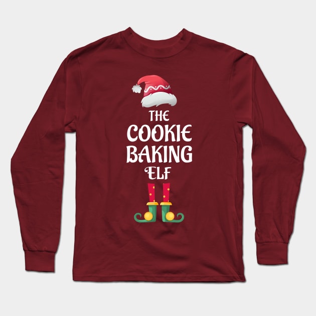 The Cookie Baking Elf Christmas Matching Pajama PJ Family Party Gift Long Sleeve T-Shirt by BooTeeQue